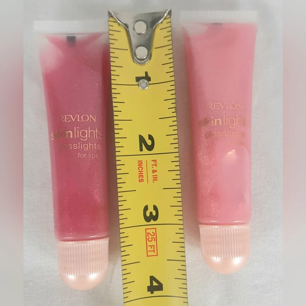 Revlon Skinlights Glosslights Lip Gloss Lot Of 2 Amethyst 03 And Rose Quartz 02
